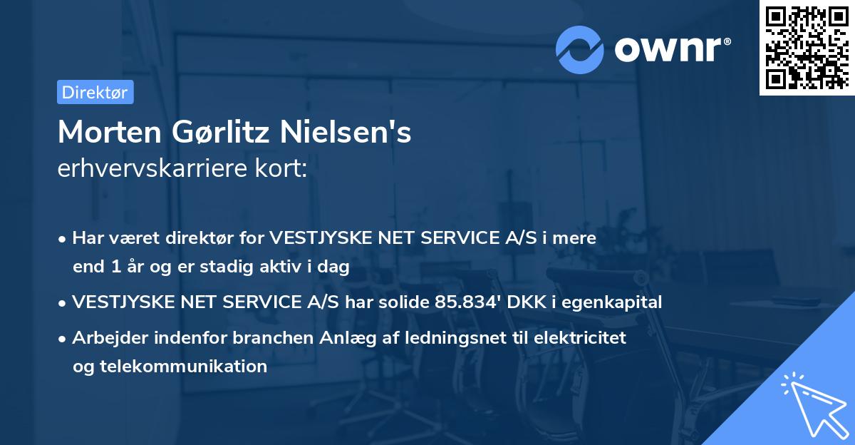 Morten Gørlitz Nielsen's erhvervskarriere kort