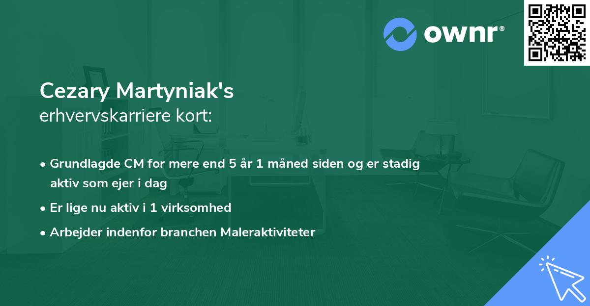 Cezary Martyniak's erhvervskarriere kort