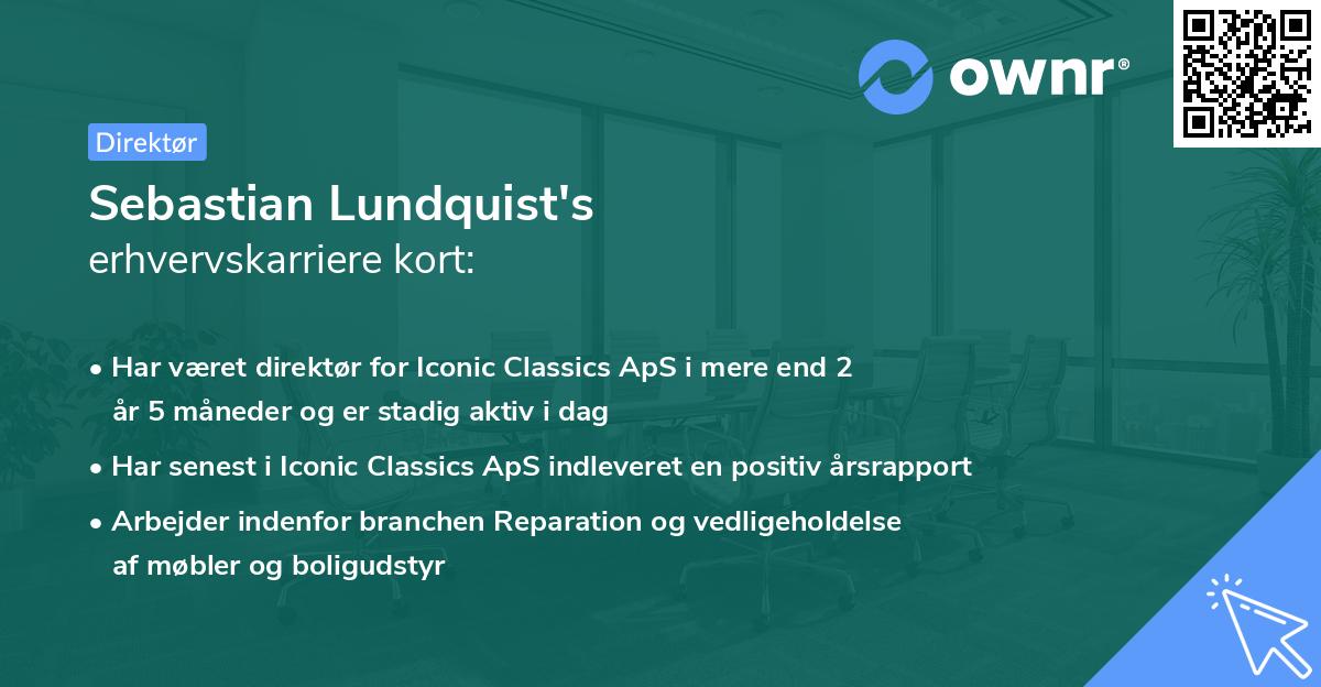 Sebastian Lundquist's erhvervskarriere kort