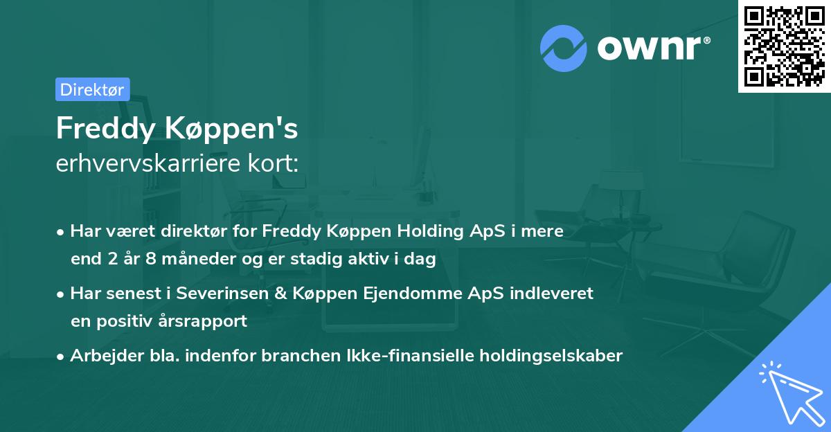 Freddy Køppen's erhvervskarriere kort
