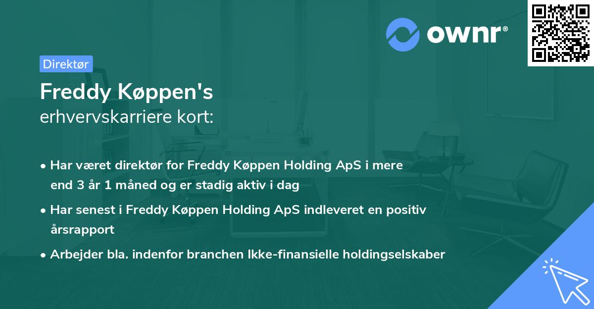 Freddy Køppen's erhvervskarriere kort