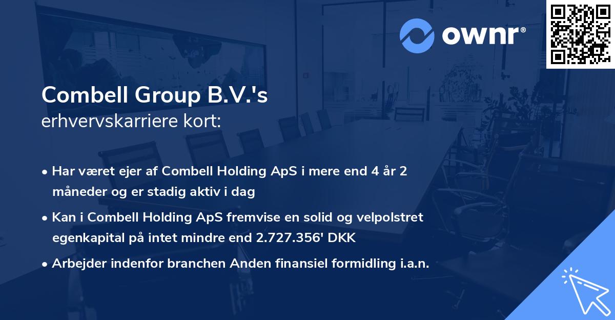 Combell Group B.V.'s erhvervskarriere kort