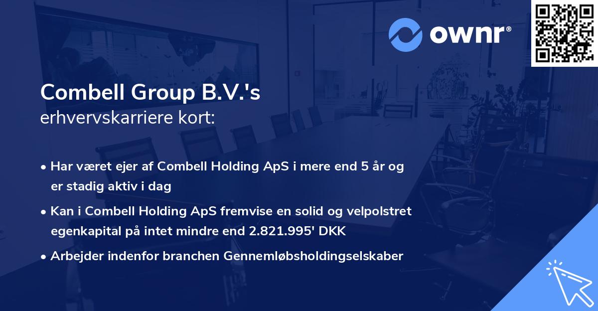 Combell Group B.V.'s erhvervskarriere kort
