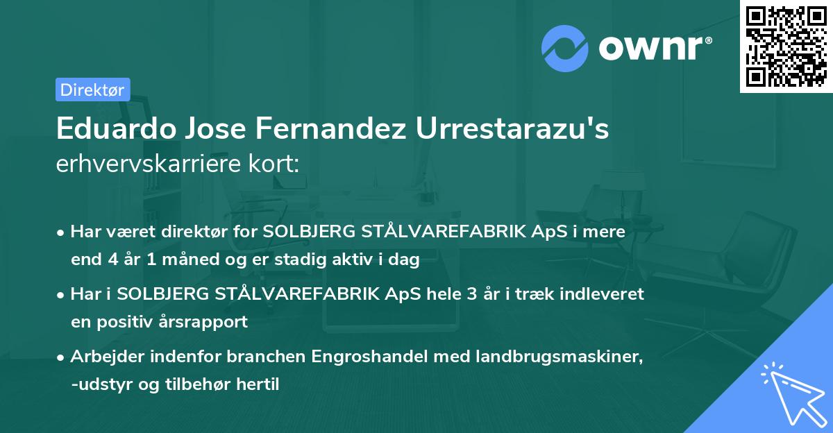 Eduardo Jose Fernandez Urrestarazu's erhvervskarriere kort