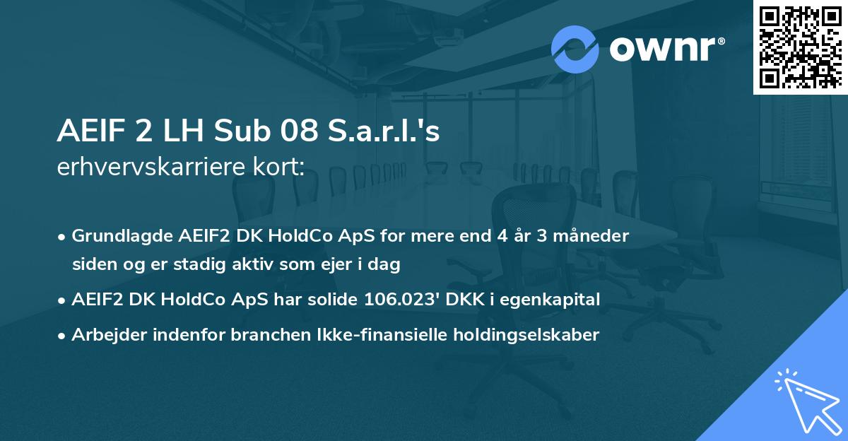 AEIF 2 LH Sub 08 S.a.r.l.'s erhvervskarriere kort