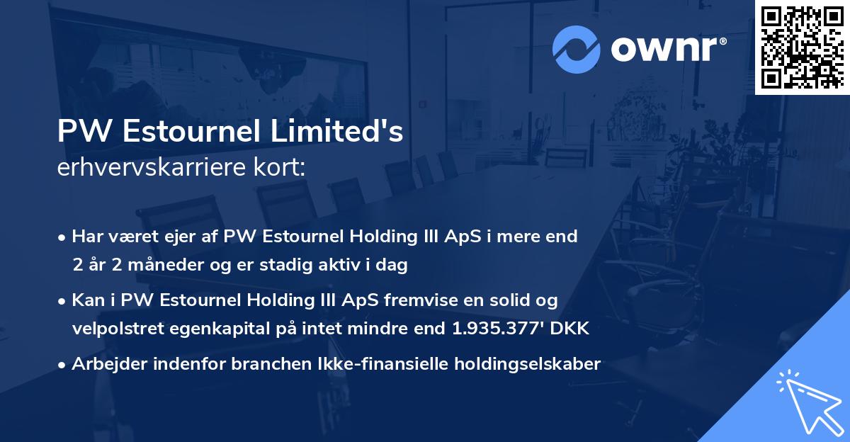 PW Estournel Limited's erhvervskarriere kort