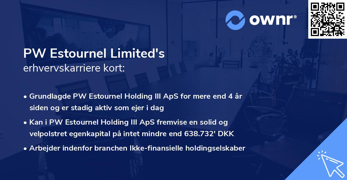 PW Estournel Limited's erhvervskarriere kort