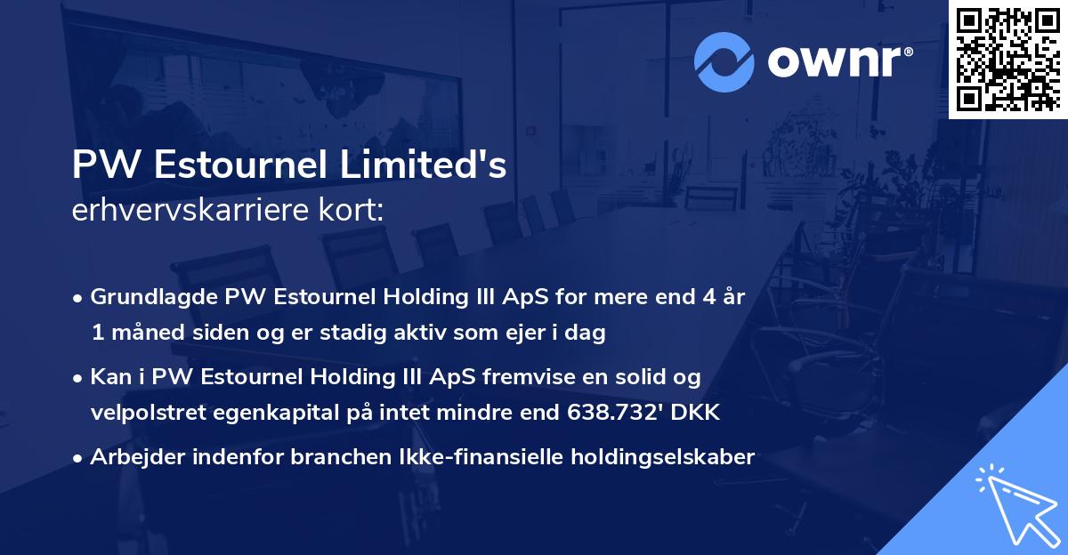 PW Estournel Limited's erhvervskarriere kort