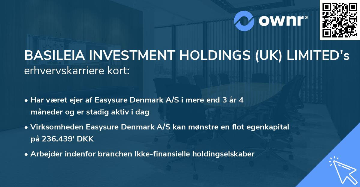 BASILEIA INVESTMENT HOLDINGS (UK) LIMITED's erhvervskarriere kort