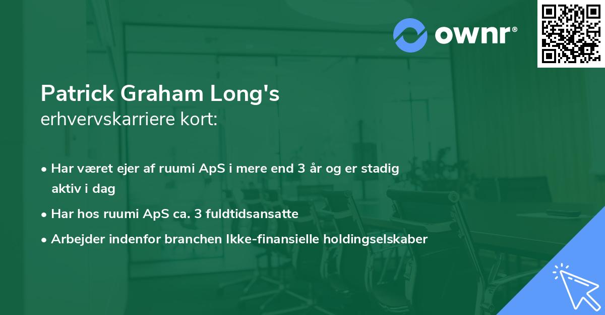Patrick Graham Long's erhvervskarriere kort