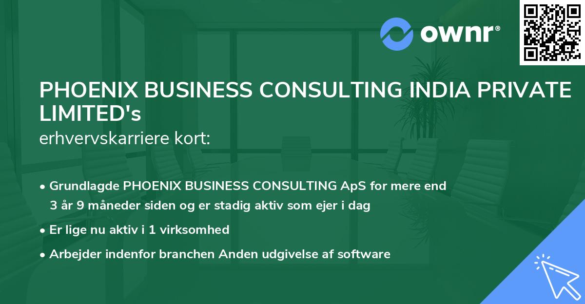PHOENIX BUSINESS CONSULTING INDIA PRIVATE LIMITED's erhvervskarriere kort