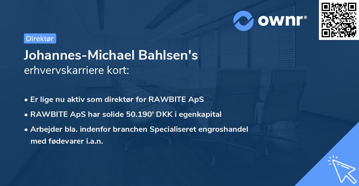 Johannes-Michael Bahlsen's erhvervskarriere kort