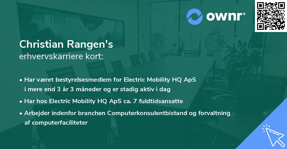 Christian Rangen's erhvervskarriere kort
