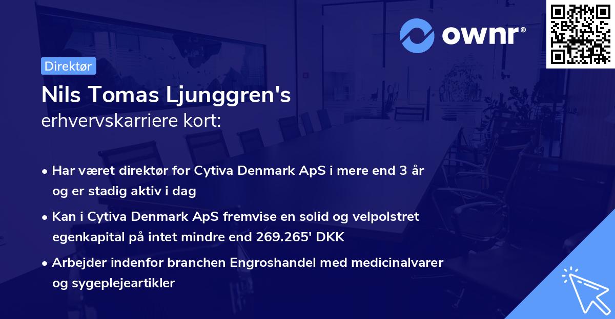 Nils Tomas Ljunggren's erhvervskarriere kort