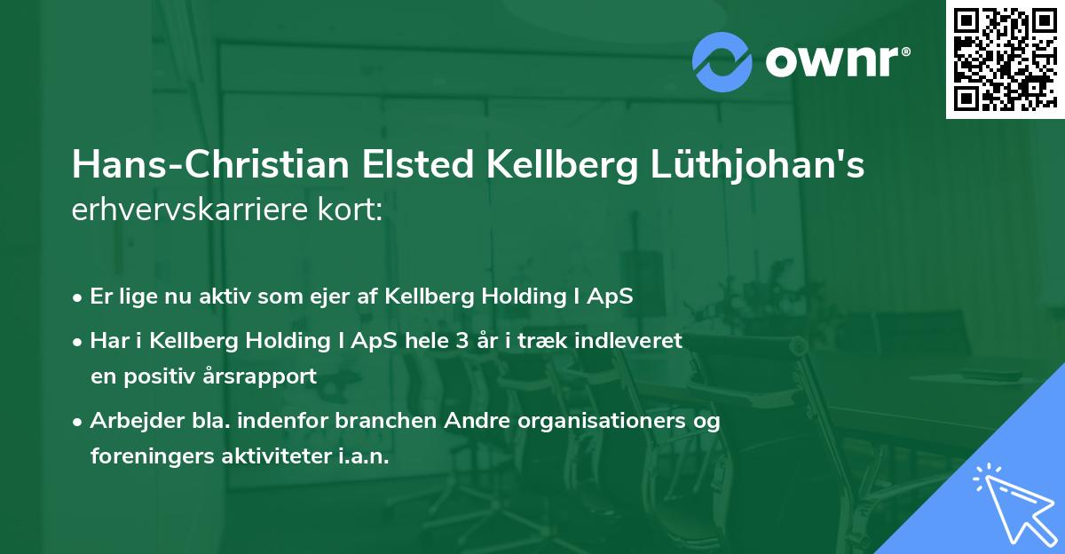 Hans-Christian Elsted Kellberg Lüthjohan's erhvervskarriere kort