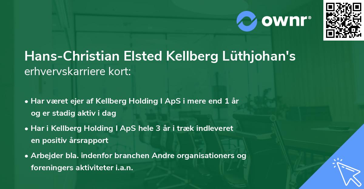 Hans-Christian Elsted Kellberg Lüthjohan's erhvervskarriere kort