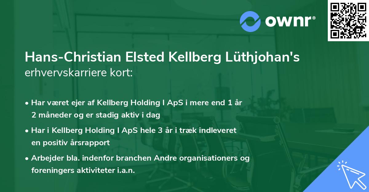 Hans-Christian Elsted Kellberg Lüthjohan's erhvervskarriere kort