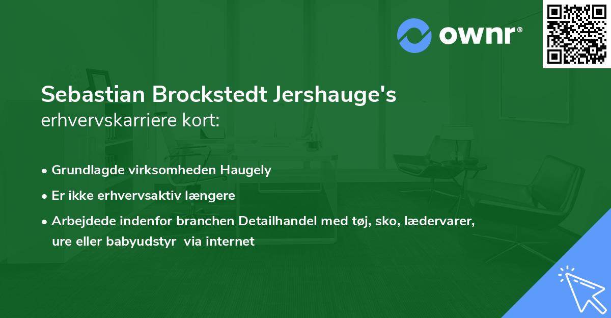 Sebastian Brockstedt Jershauge's erhvervskarriere kort