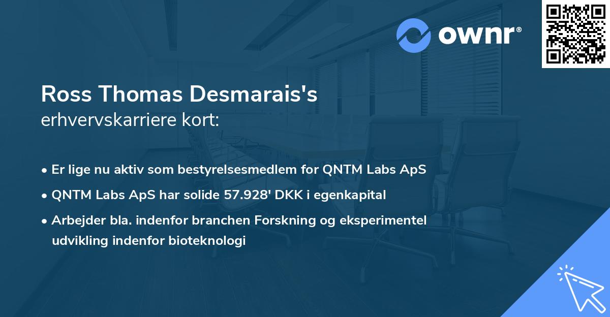 Ross Thomas Desmarais's erhvervskarriere kort