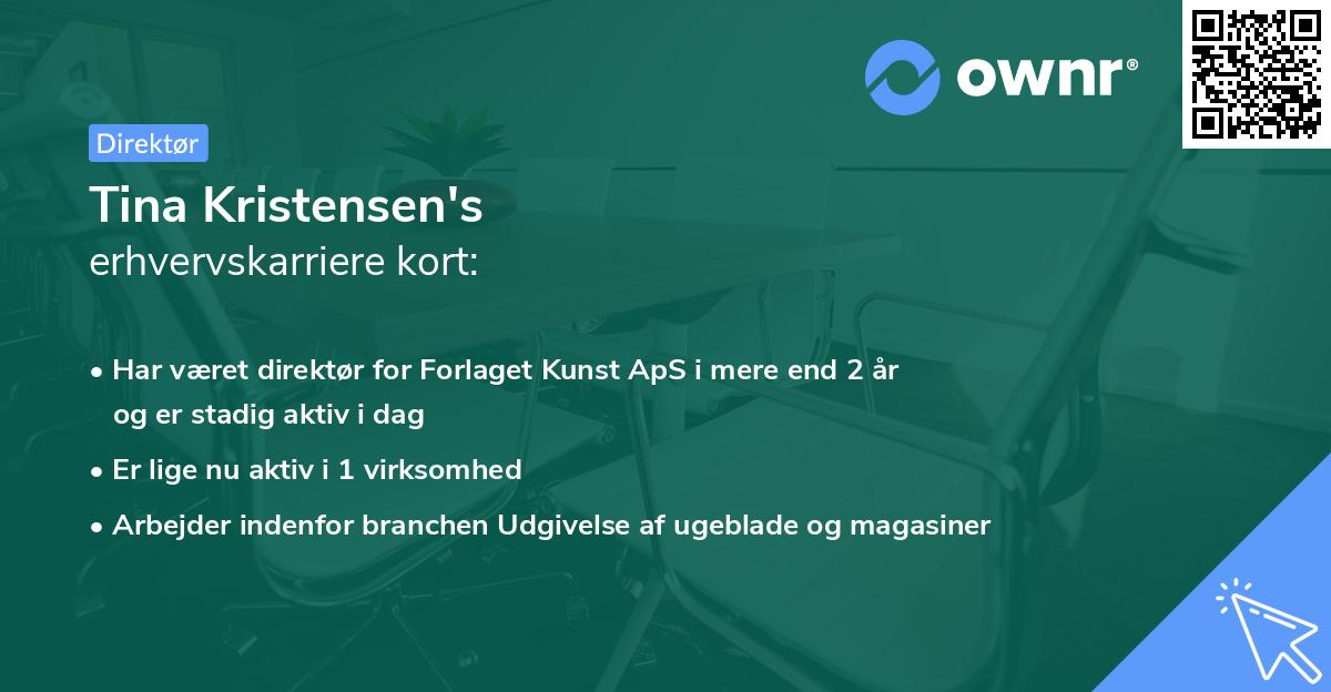 Tina Kristensen's erhvervskarriere kort