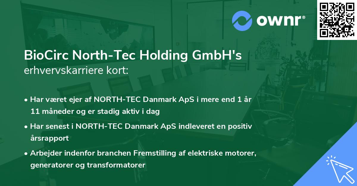 BioCirc North-Tec Holding GmbH's erhvervskarriere kort