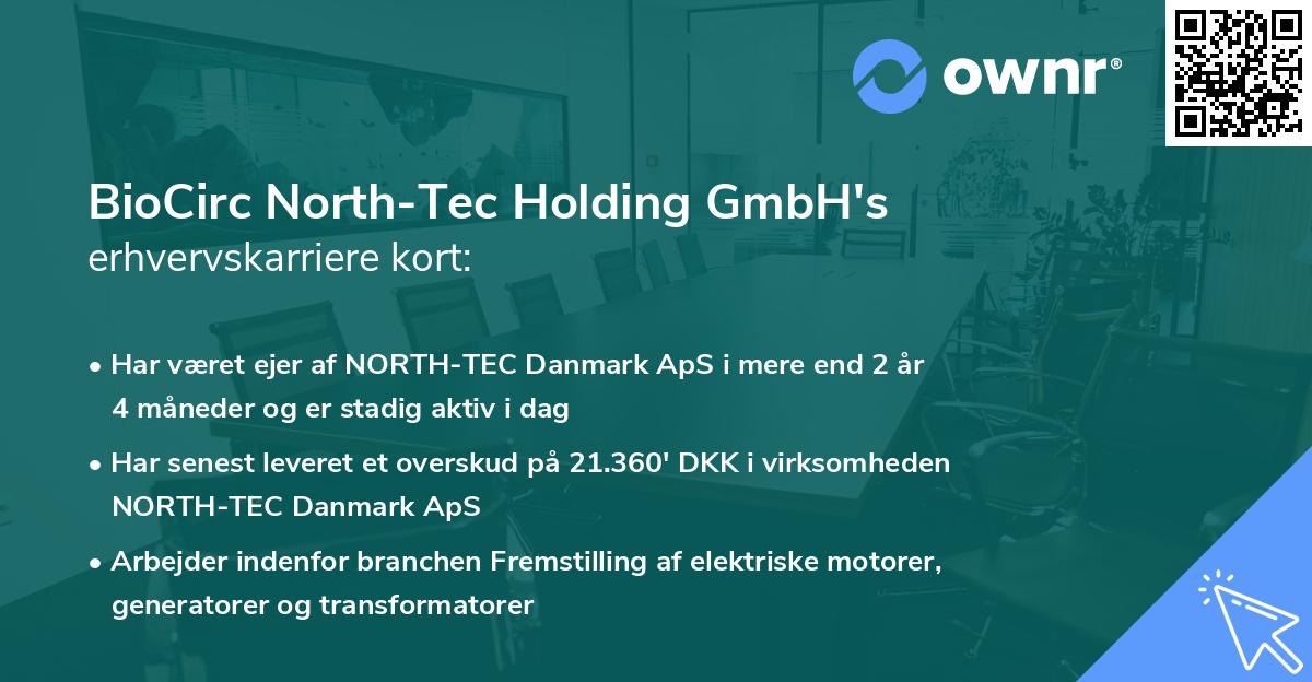 BioCirc North-Tec Holding GmbH's erhvervskarriere kort