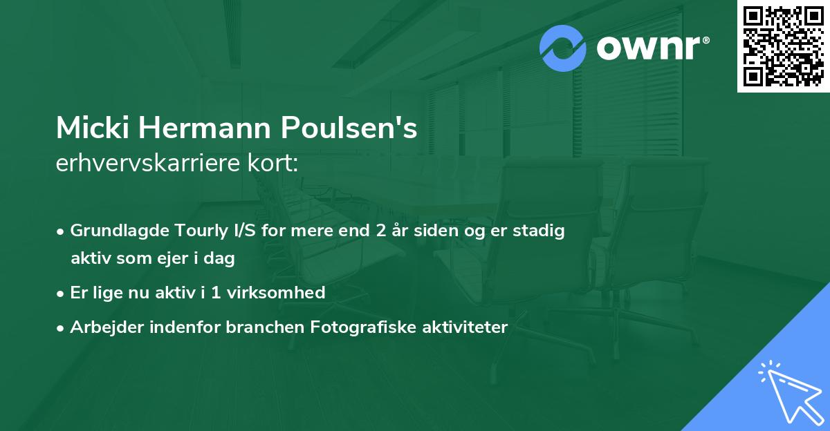 Micki Hermann Poulsen's erhvervskarriere kort
