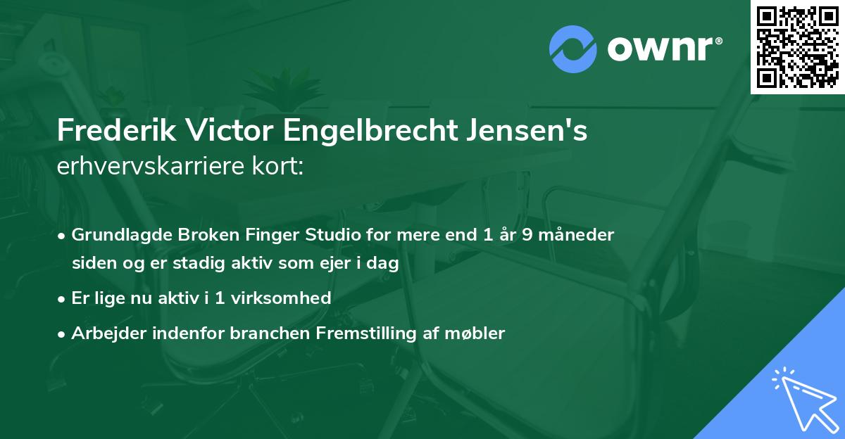 Frederik Victor Engelbrecht Jensen's erhvervskarriere kort