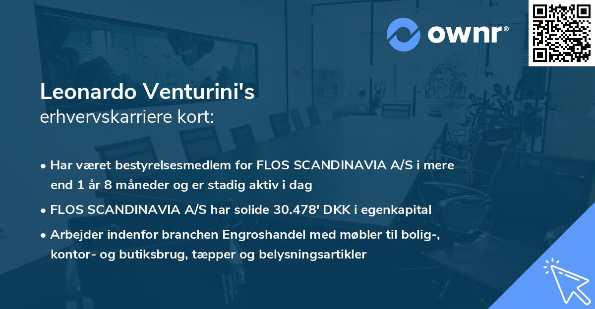 Leonardo Venturini's erhvervskarriere kort
