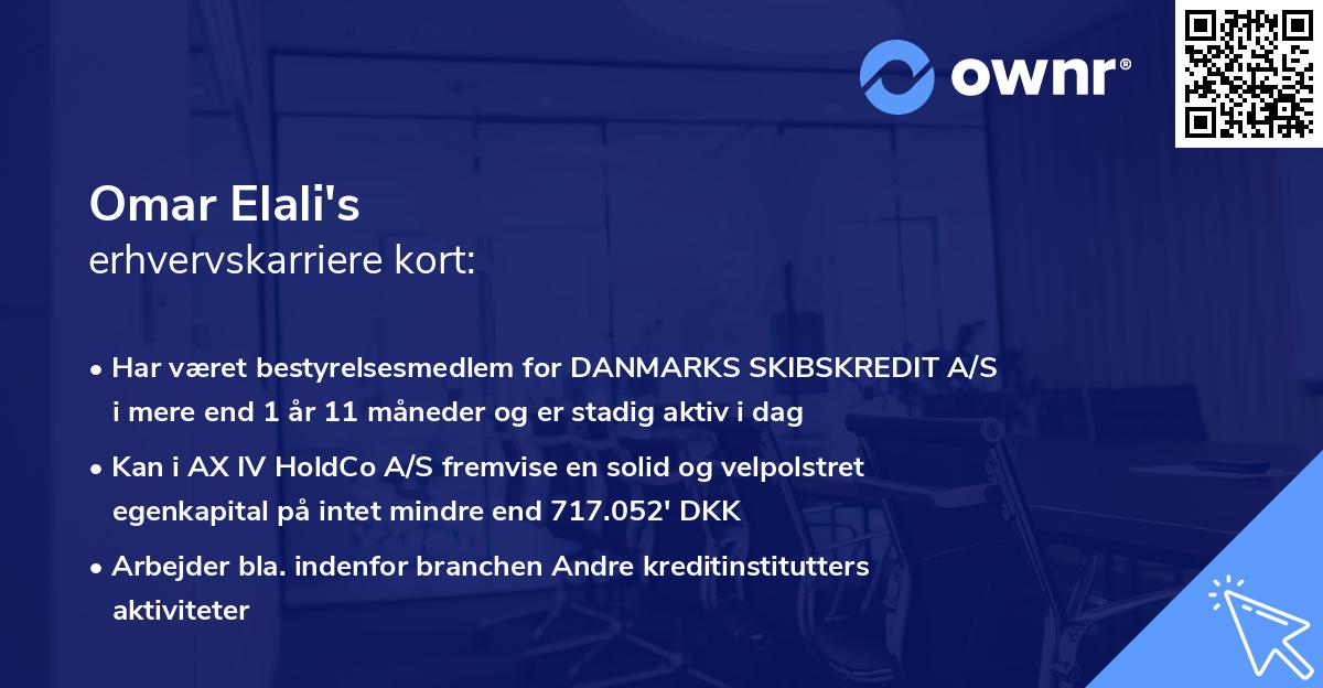 Omar Elali's erhvervskarriere kort