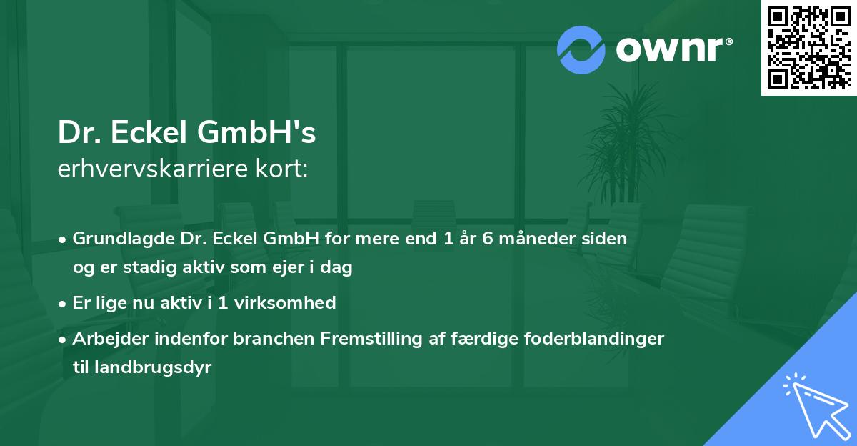 Dr. Eckel GmbH's erhvervskarriere kort
