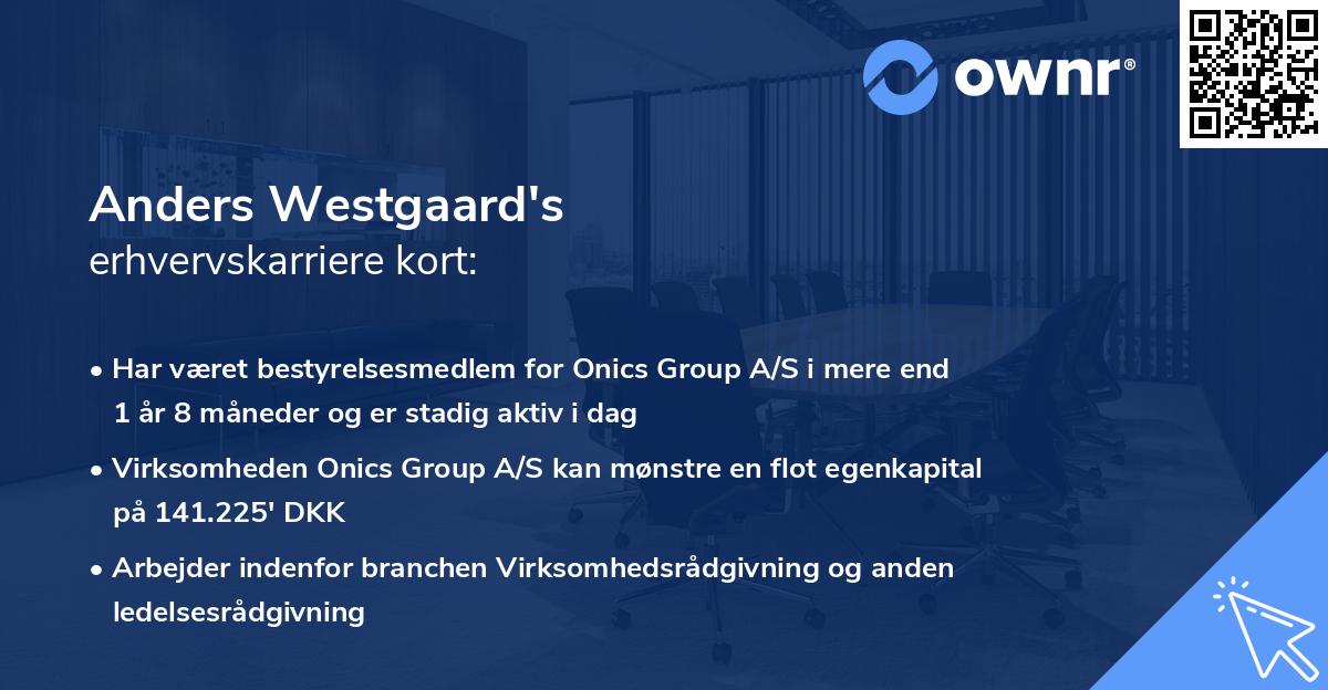 Anders Westgaard's erhvervskarriere kort