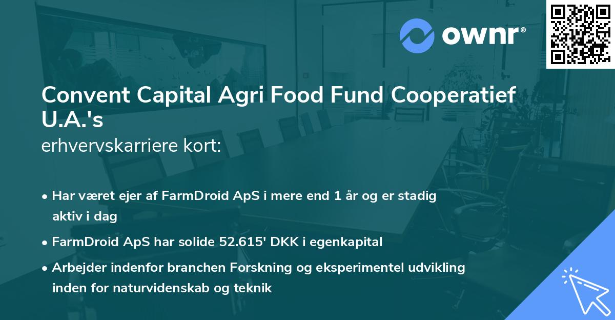 Convent Capital Agri Food Fund Cooperatief U.A.'s erhvervskarriere kort