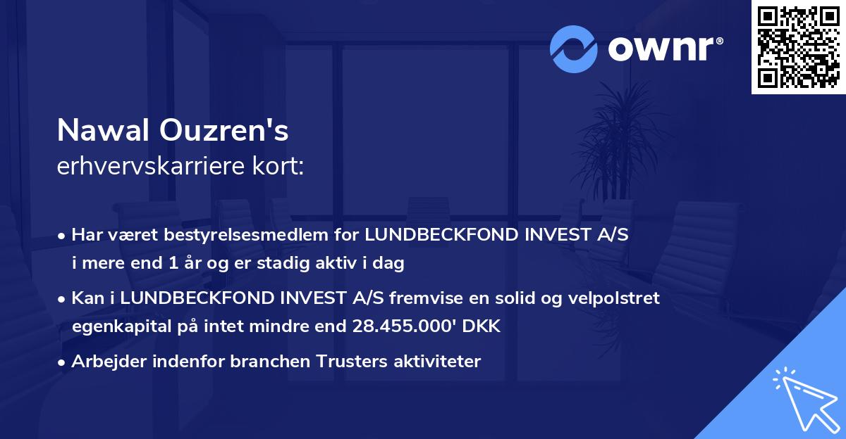 Nawal Ouzren's erhvervskarriere kort