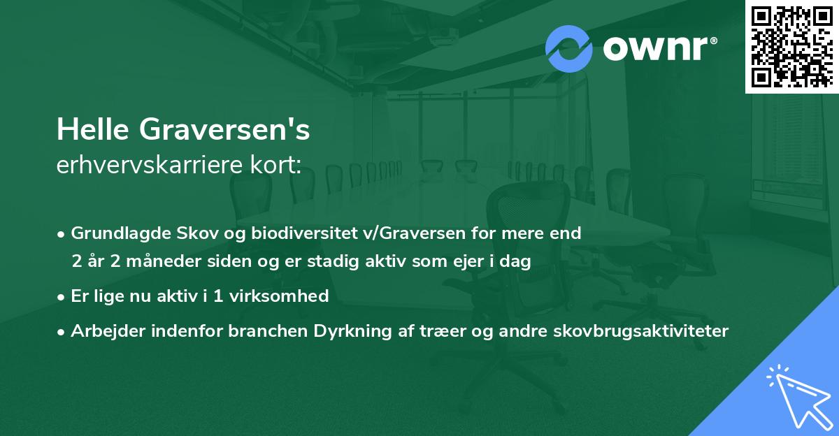 Helle Graversen's erhvervskarriere kort