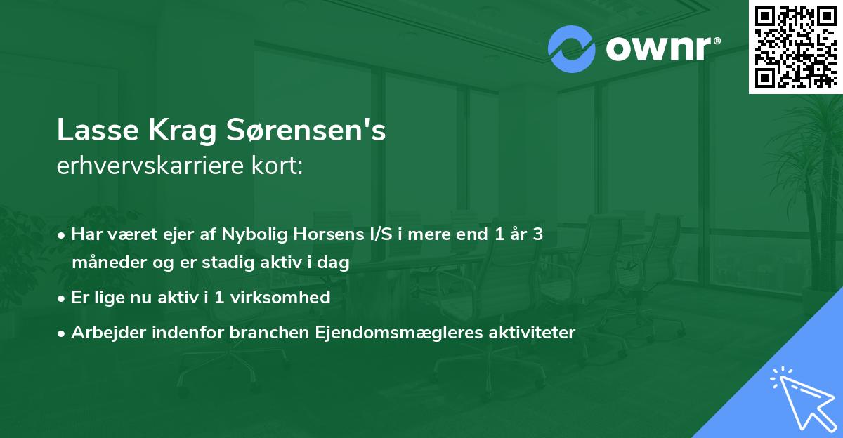 Lasse Krag Sørensen's erhvervskarriere kort