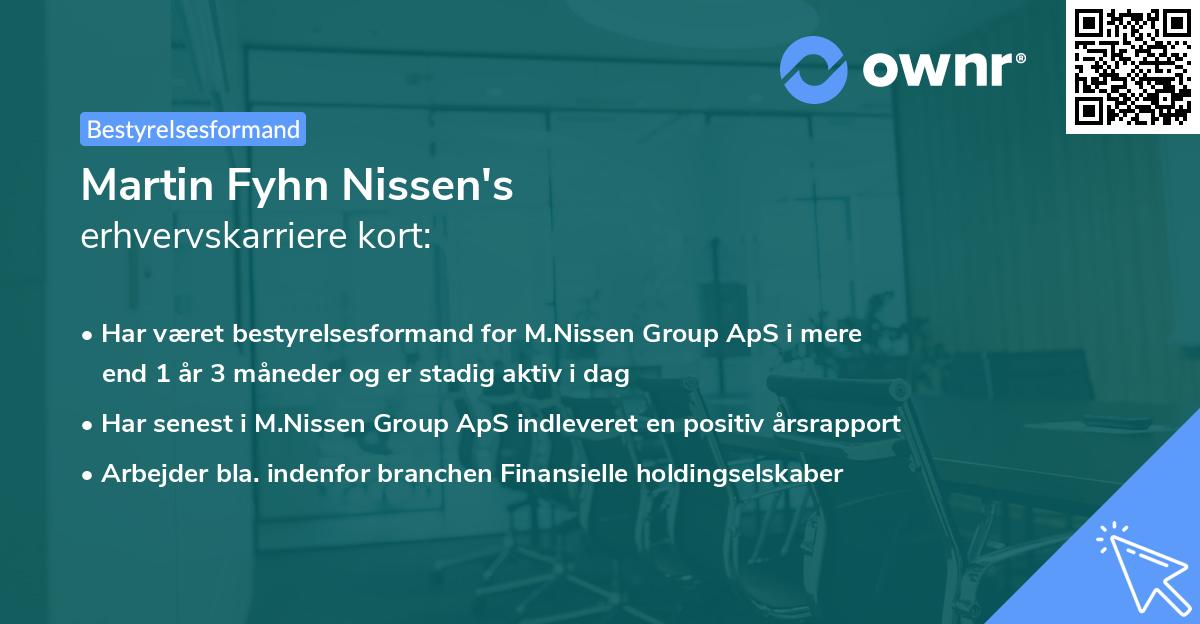 Martin Fyhn Nissen's erhvervskarriere kort