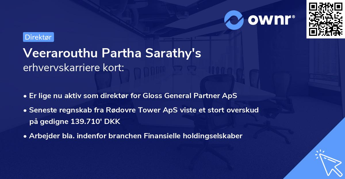 Veerarouthu Partha Sarathy's erhvervskarriere kort
