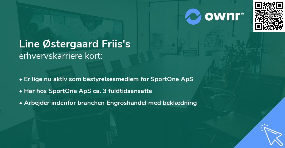 Line Østergaard Friis's erhvervskarriere kort