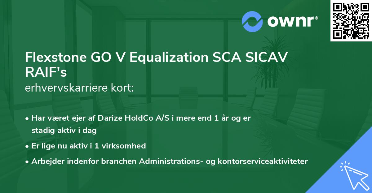 Flexstone GO V Equalization SCA SICAV RAIF's erhvervskarriere kort