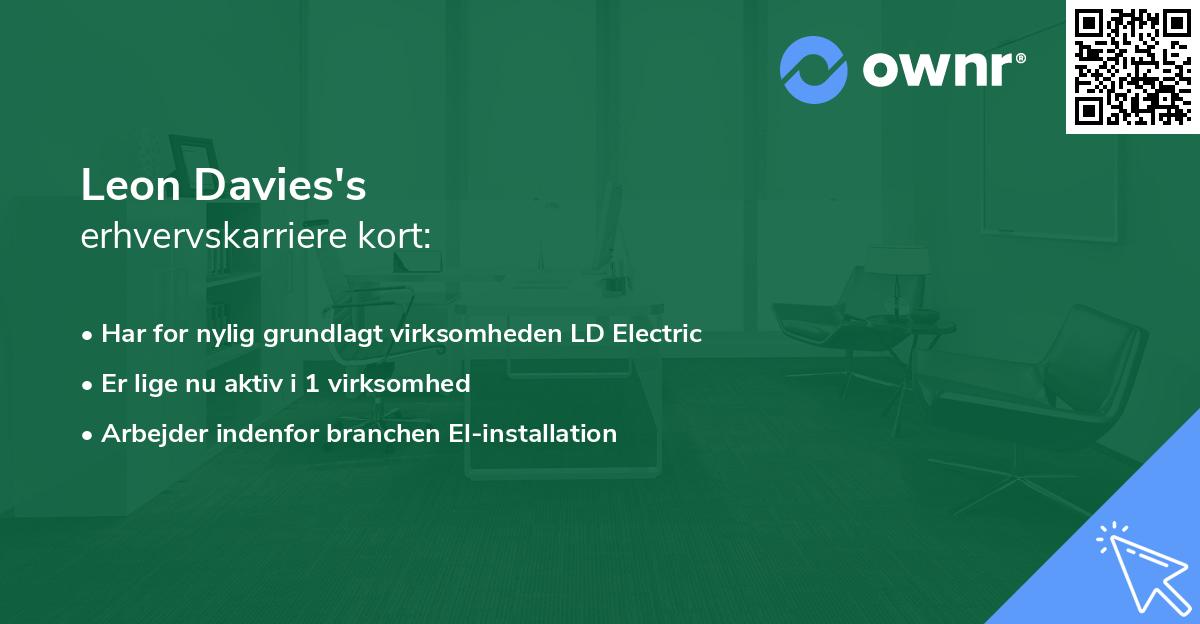 Leon Davies's erhvervskarriere kort