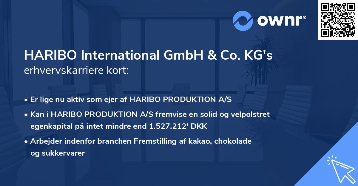 HARIBO International GmbH & Co. KG's erhvervskarriere kort