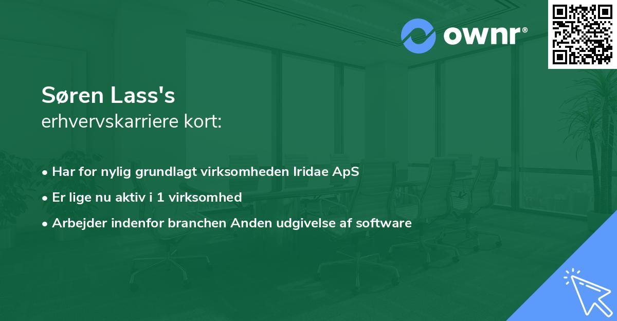 Søren Lass's erhvervskarriere kort