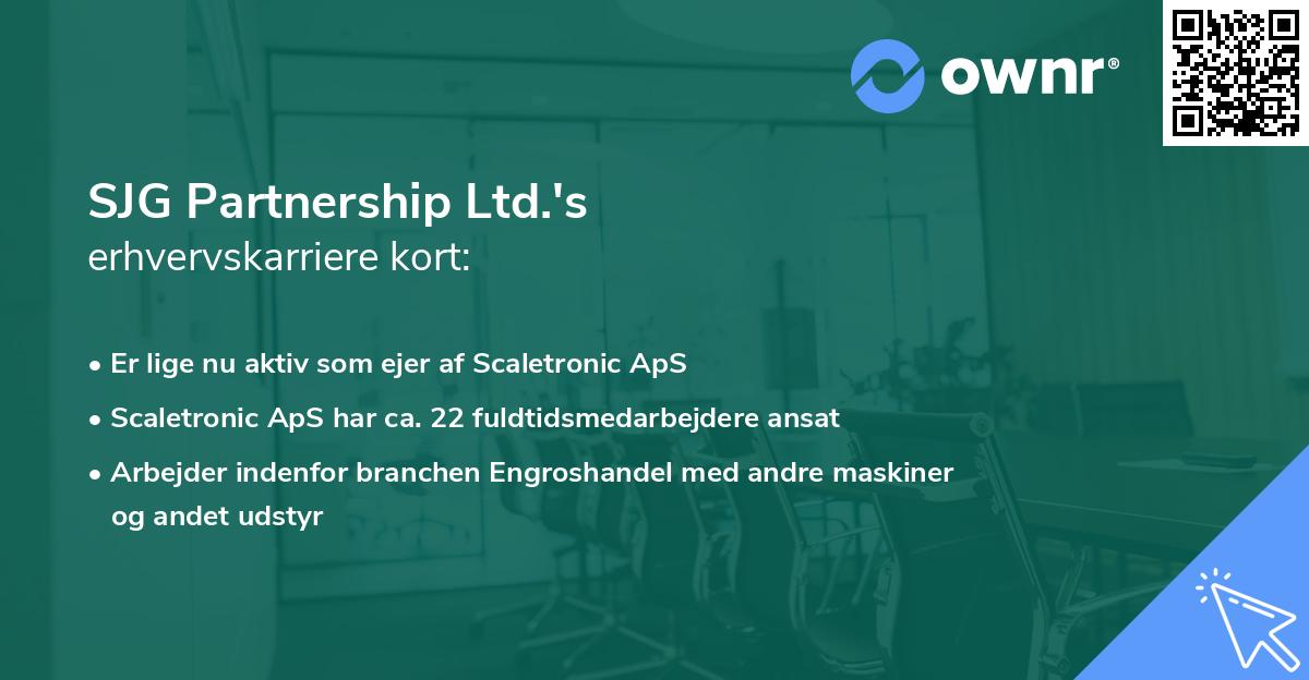SJG Partnership Ltd.'s erhvervskarriere kort