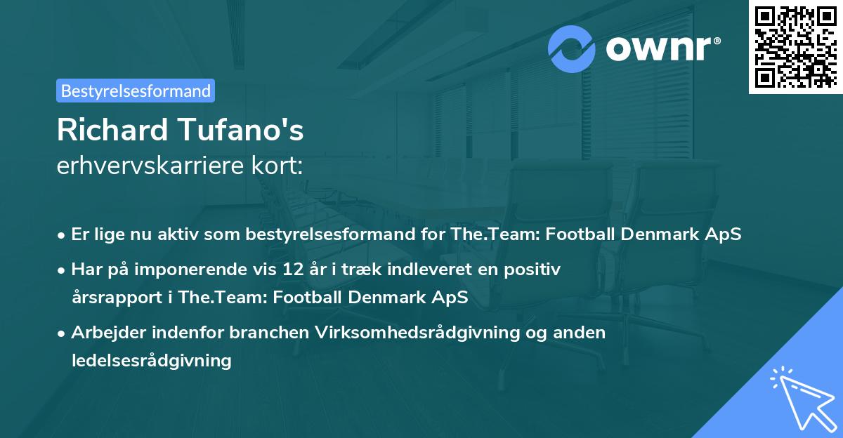 Richard Tufano's erhvervskarriere kort