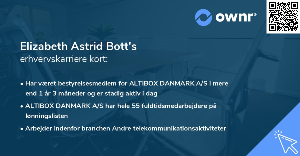 Elizabeth Astrid Bott's erhvervskarriere kort