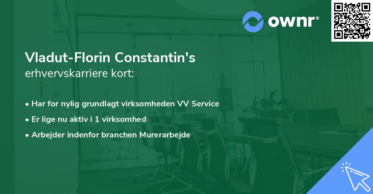 Vladut-Florin Constantin's erhvervskarriere kort