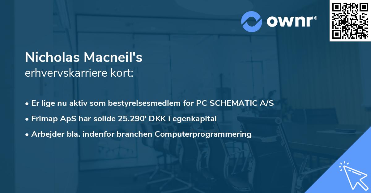 Nicholas Macneil's erhvervskarriere kort