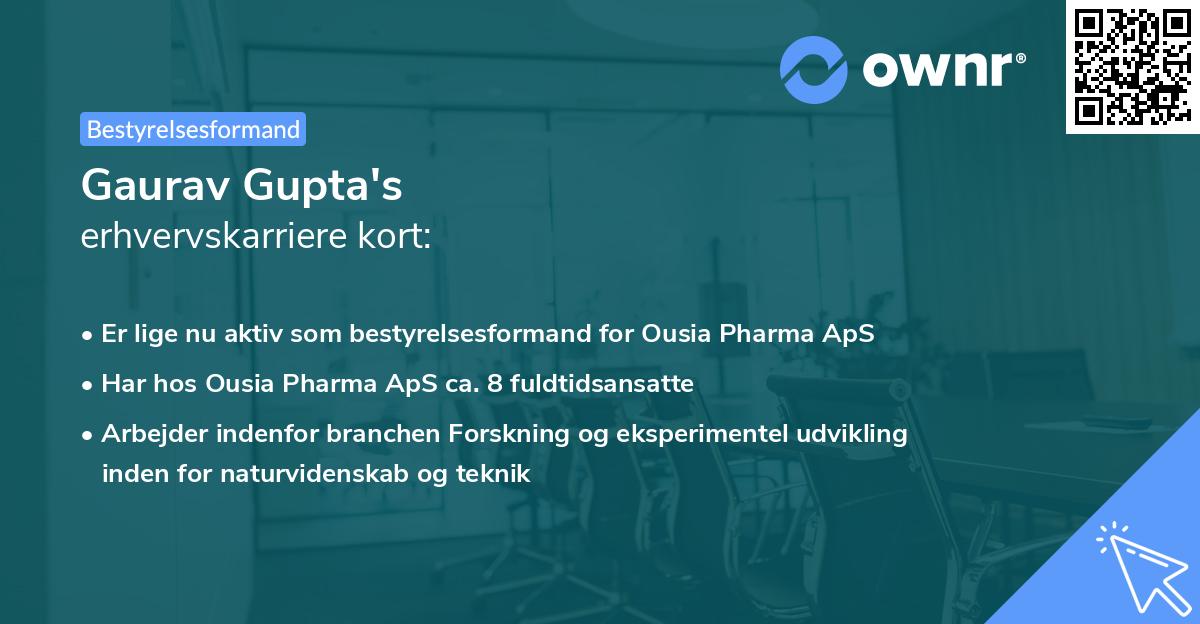 Gaurav Gupta's erhvervskarriere kort