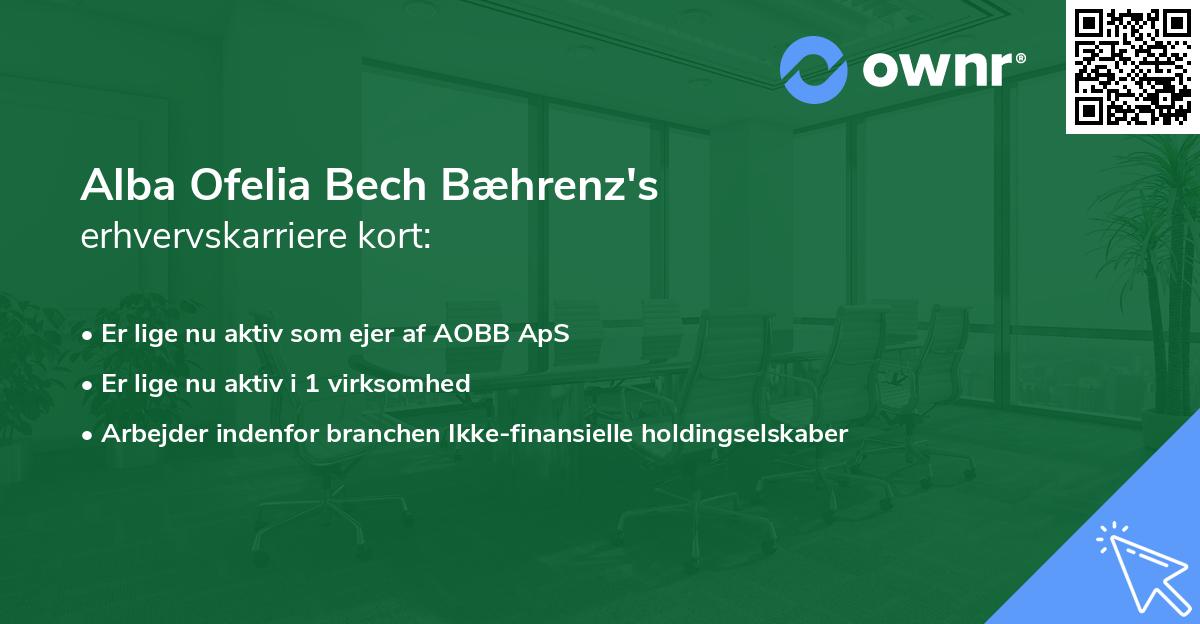 Alba Ofelia Bech Bæhrenz's erhvervskarriere kort